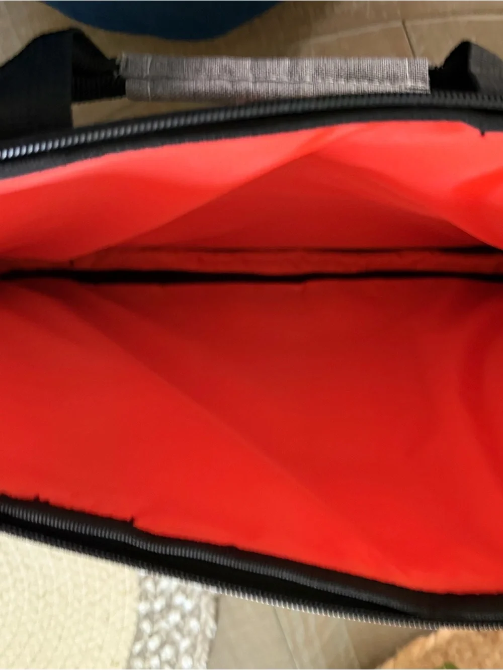 Targus Gray Laptop Briefcase with Black Trim and Red Stitch Accents
